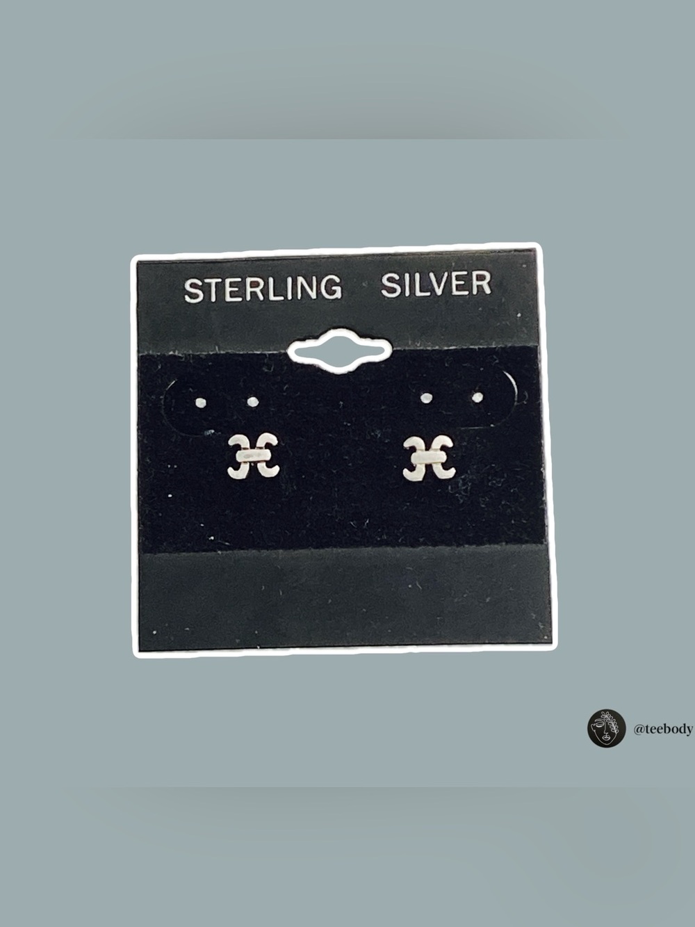 VTG NWT 925 Sterling Silver Minimalist Geometric Stud Earrings 6mm